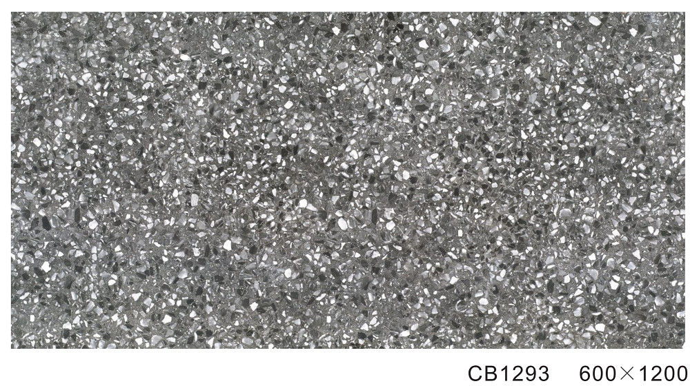 600*1200mm Dark Gray Glazed Porcelain Floor Tile  , Outside Glazed Porcelain Floor And Wall Tile